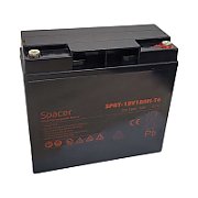 ACUMULATOR UPS SPACER 12V / 18Ah, dimensiuni: 181x77x167mm, inaltime+terminal: 167mm, terminal F6(T6),  SPBT-12V18AH-T6  (timbru verde 0.5 lei)