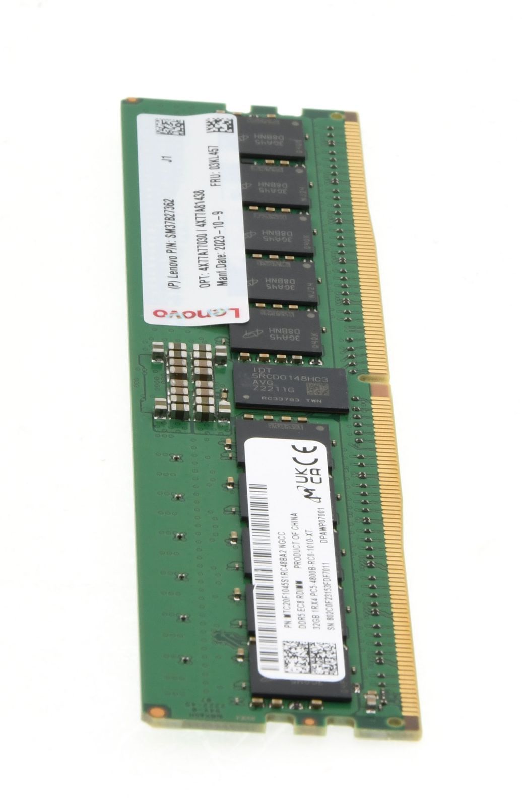 ThinkSystem 32GB TruDDR5 4800MHz (1Rx4) 10x4 RDIMM-A