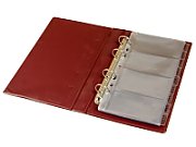 Mapă pentru 200 cărți de vizită Bordo