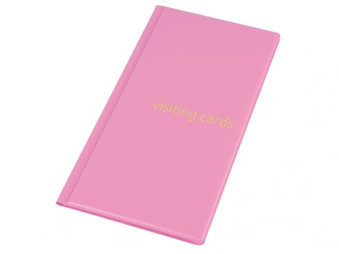 Mapă pentru 96 cărți de vizită Roz