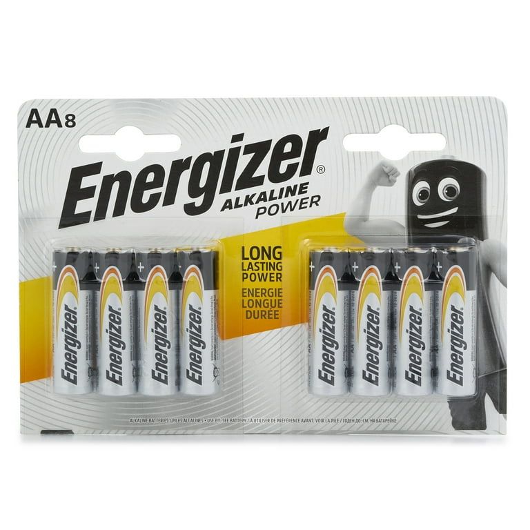 Baterii alkaline AA, 8 buc/set, Energizer