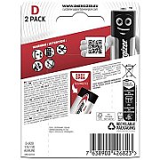 Baterii Max D, LR20, 1,5V, 2 buc/set, Energizer, dureaza cu 50% mai mult decat cele alkaline