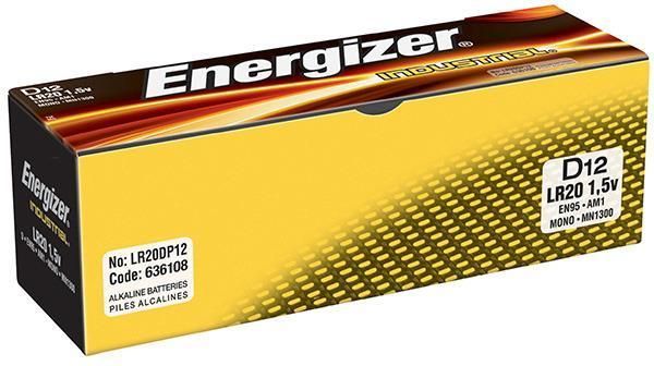 Baterii industriale D, 12 buc/cutie, Energizer