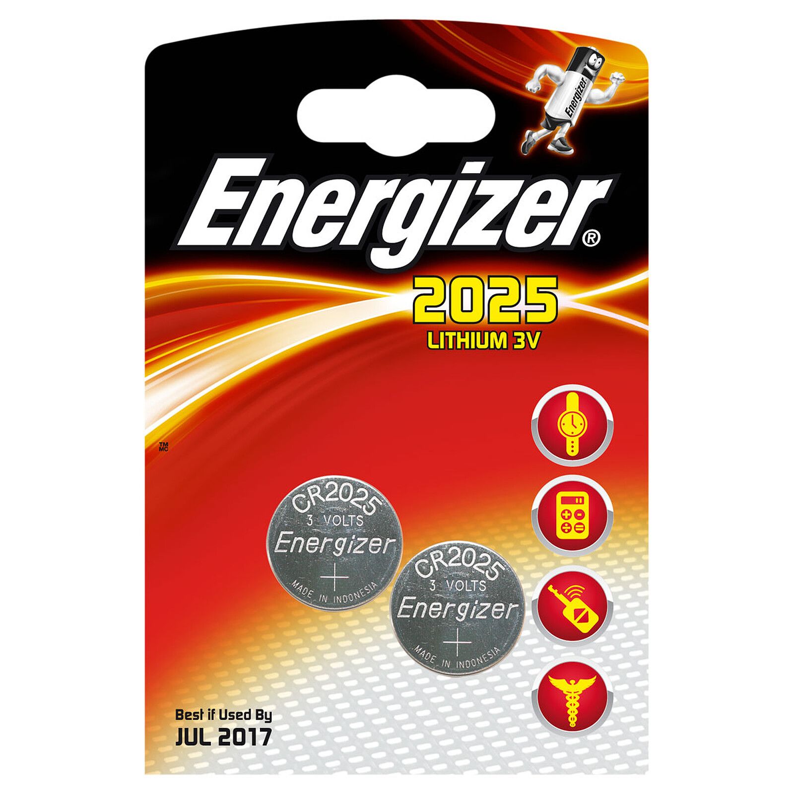 Baterii litiu CR2025, 2 buc/set, Energizer