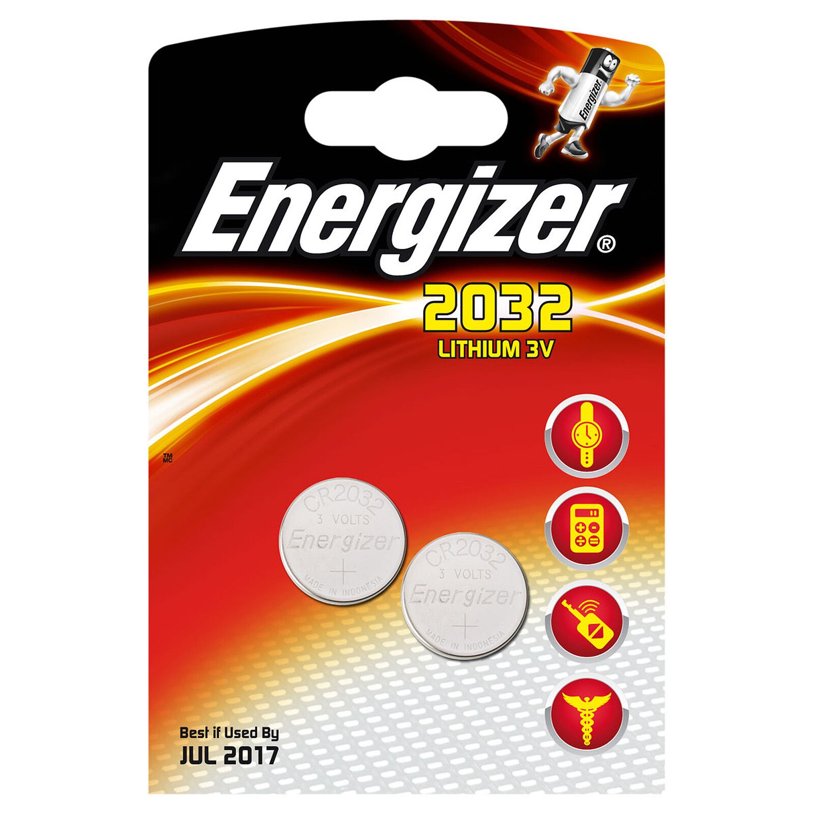 Baterii litiu CR2032, 3V, 2 buc/set, Energizer