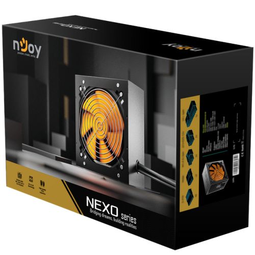 Sursa NJOY NEXO 650W 80+ GOLD, ATX, Active PFC, Protectie OVP / OCP / SCP / OPP, negru