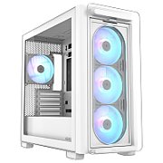 Carcasa ASUS A23 PLUS Mid Tower ARGB ALB, Tempered Glass, Sloturi Expansiune 5, Drive Bays: 2x3.5 /2.5  1x2.5 , Ventilatoare Suportate: 7 (spate: 1x120mm, fata: 3x120mm sau 2x140mm, sus: 3x120mm sau 2x140mm), Format Placa De Baza Suportat: Mini-ITX, Micro-ATX, Lungime Maxima Placa Video: 380mm