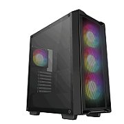 CARCASA DeepCool  CC560 MESH V2 , middle tower, gaming, fara sursa, suporta 8xfan, 4xfan inclus, USB 3.2 gen1 x 2, audio, 7 sloturi expansiune, negru,  R-CC560-BKAMA4-G-2  (timbru verde 0.32lei)