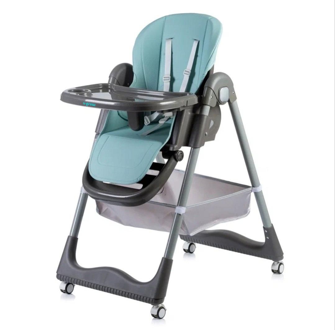 Scaun de masa cu inaltime reglabila, spatar ajustabil in 4 pozitii, pliabil, blue, U-Grow