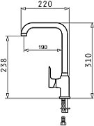 PYRAMIS SILVIO mixer tap vanilla
