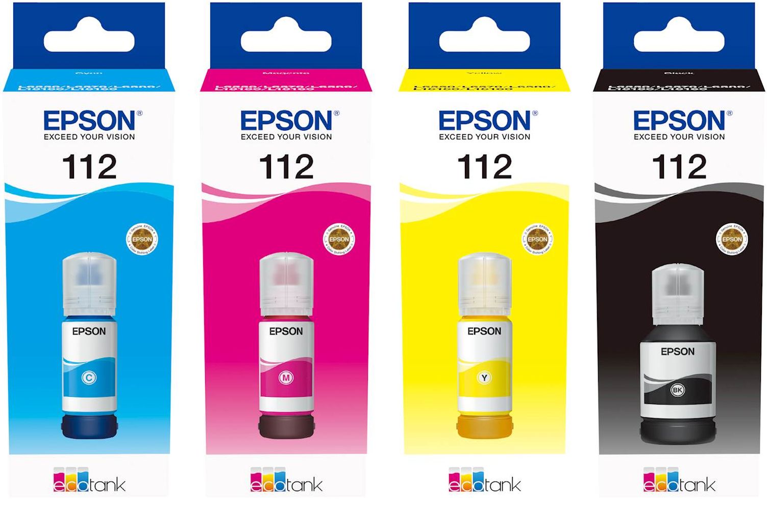 Cartus cerneala Epson T06C64A ,Black/tri-color ,4 x 65 ml ,Original (112) 
