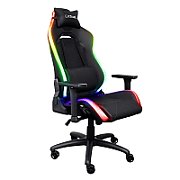 Scaun gaming Trust GXT 719 Ruya, iluminare RGB, 5 roti, ridicare pe gaz clasa 4, adjustabil pe inaltime, material piele PU si plastic, greutate maxima suportata 150 kg, negru