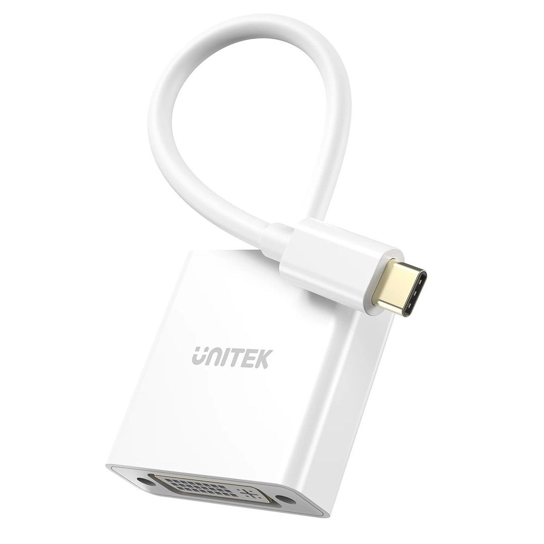 UNITEK ADATPER USB-C - DVI 1080P@60HZ WHT 15CM M/F
