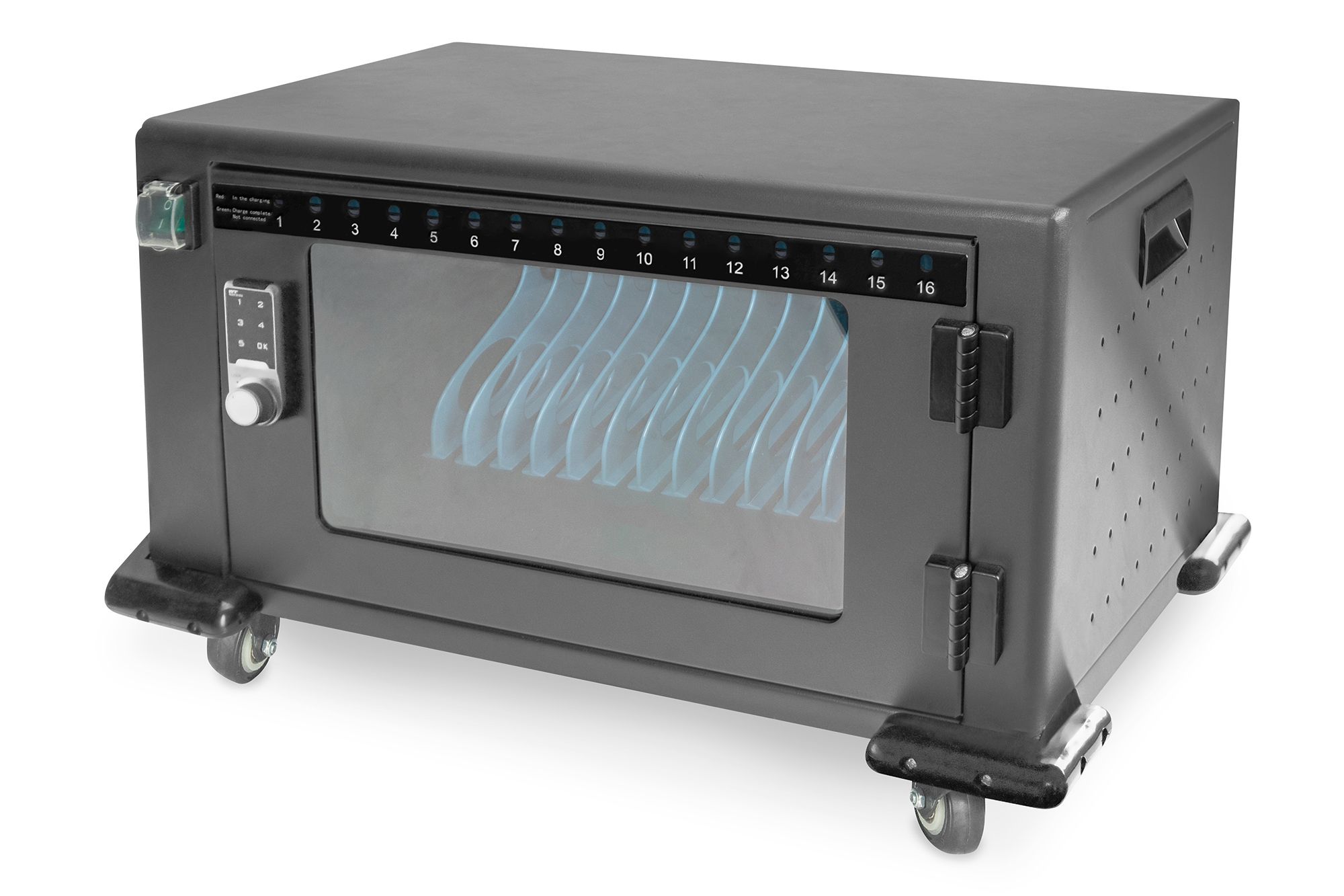 DIGITUS Mob.Ladeschrank Tablets 14  USB-C       16 PlĂ¤tze sw (Speditionsversand)