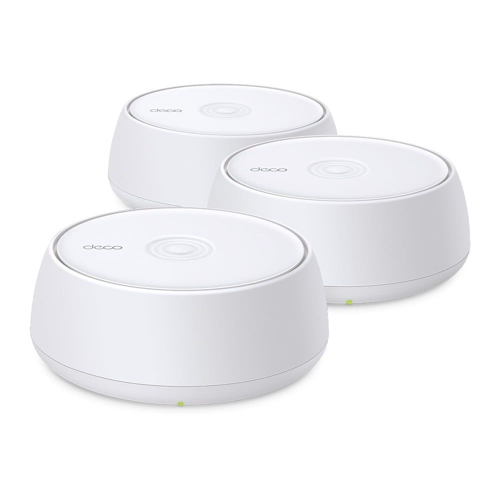 TP-LINK BE3600 Whole Home Mesh Wi-Fi 7 System SPEED: 688 Mbps at 2.4 GHz + 2880 Mbps at 5 GHz SPEC: Internal Antennas, 2 × 2.5 Gigabit Ports (WAN/LAN auto-sensing), 160MHz for 5 GHz, 4-Stream FEATURE: Deco App, Router/AP Mode, IPv6, IPTV, HomeShield (Parental Controls, Antivirus, QoS, Reports), AI Mesh