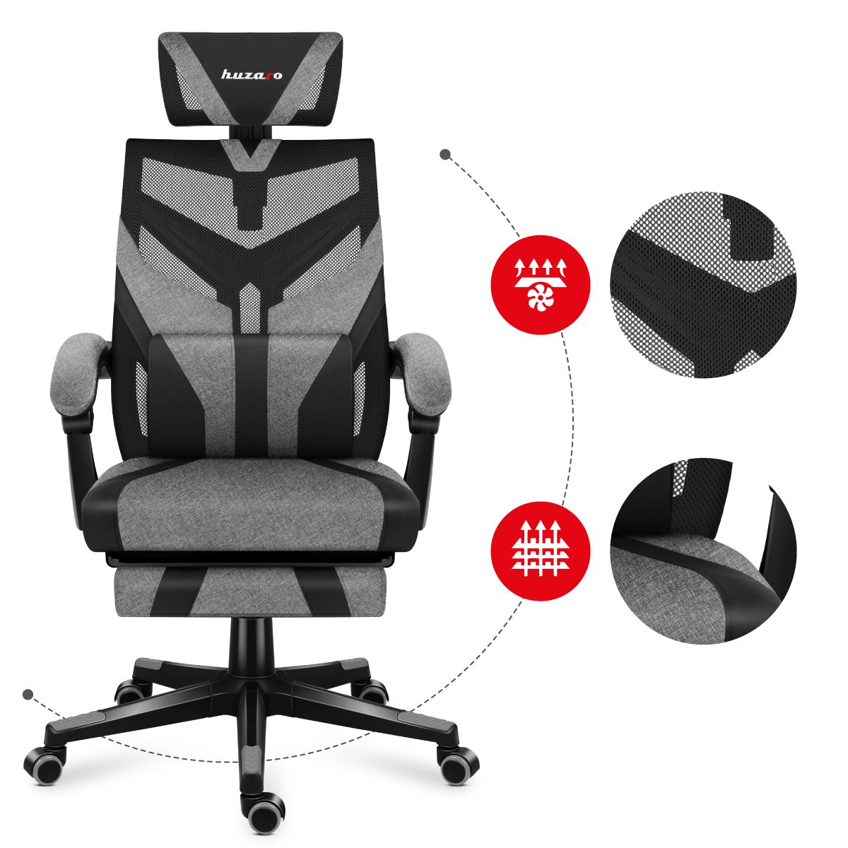 Huzaro Combat 5.0 Grey Gaming Chair