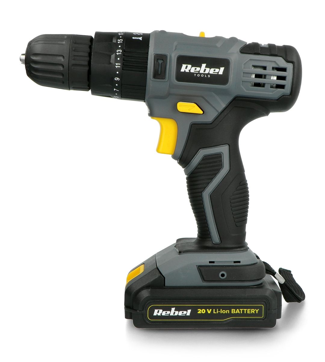 Cordless impact drill driver 20V 2A box