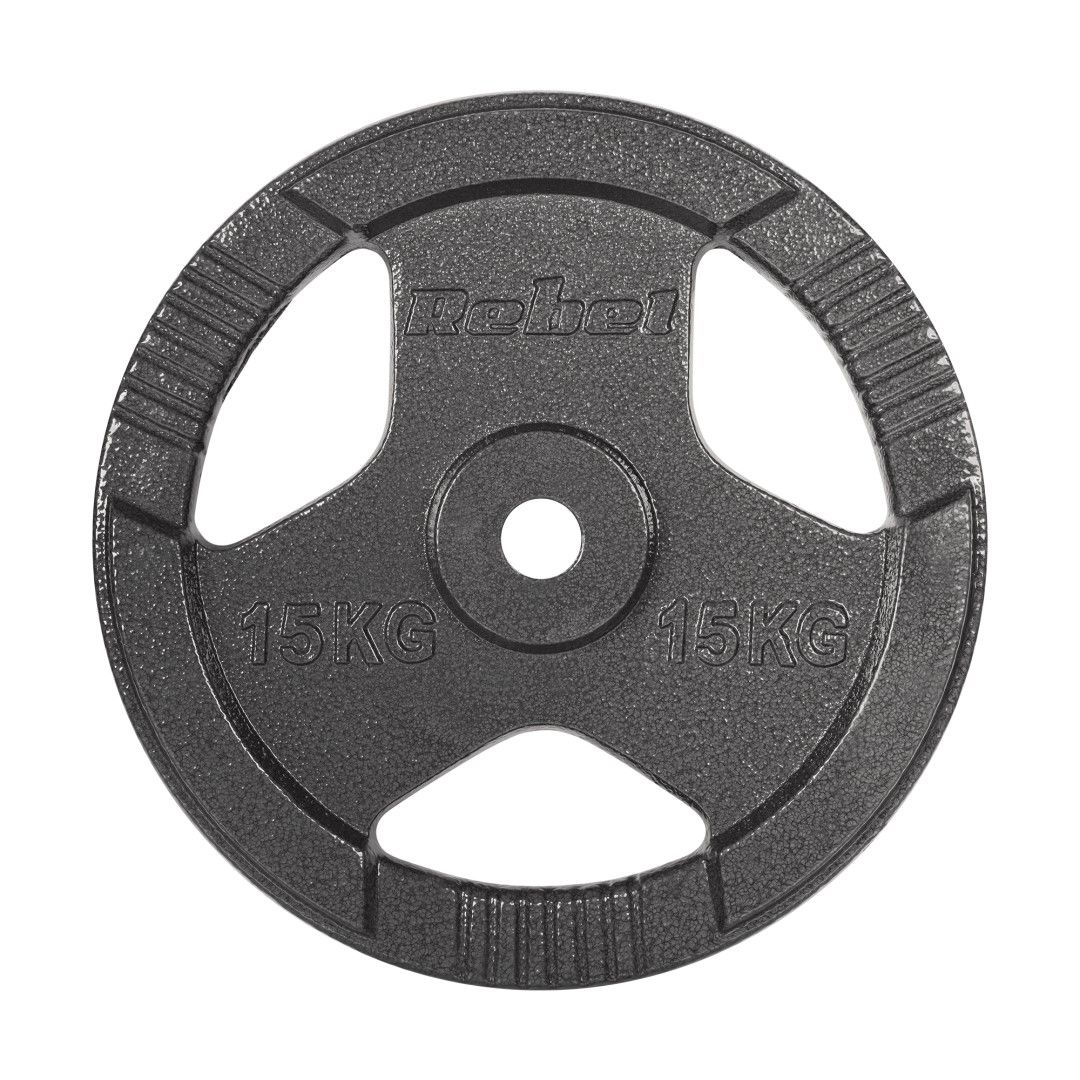 Cast iron weight set 2x15kg  bore 31mm  disc with handles  REBEL ACTIVE