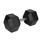 Rubberized cast iron dumbbells HEX 2x4 kg REBEL ACTIVE