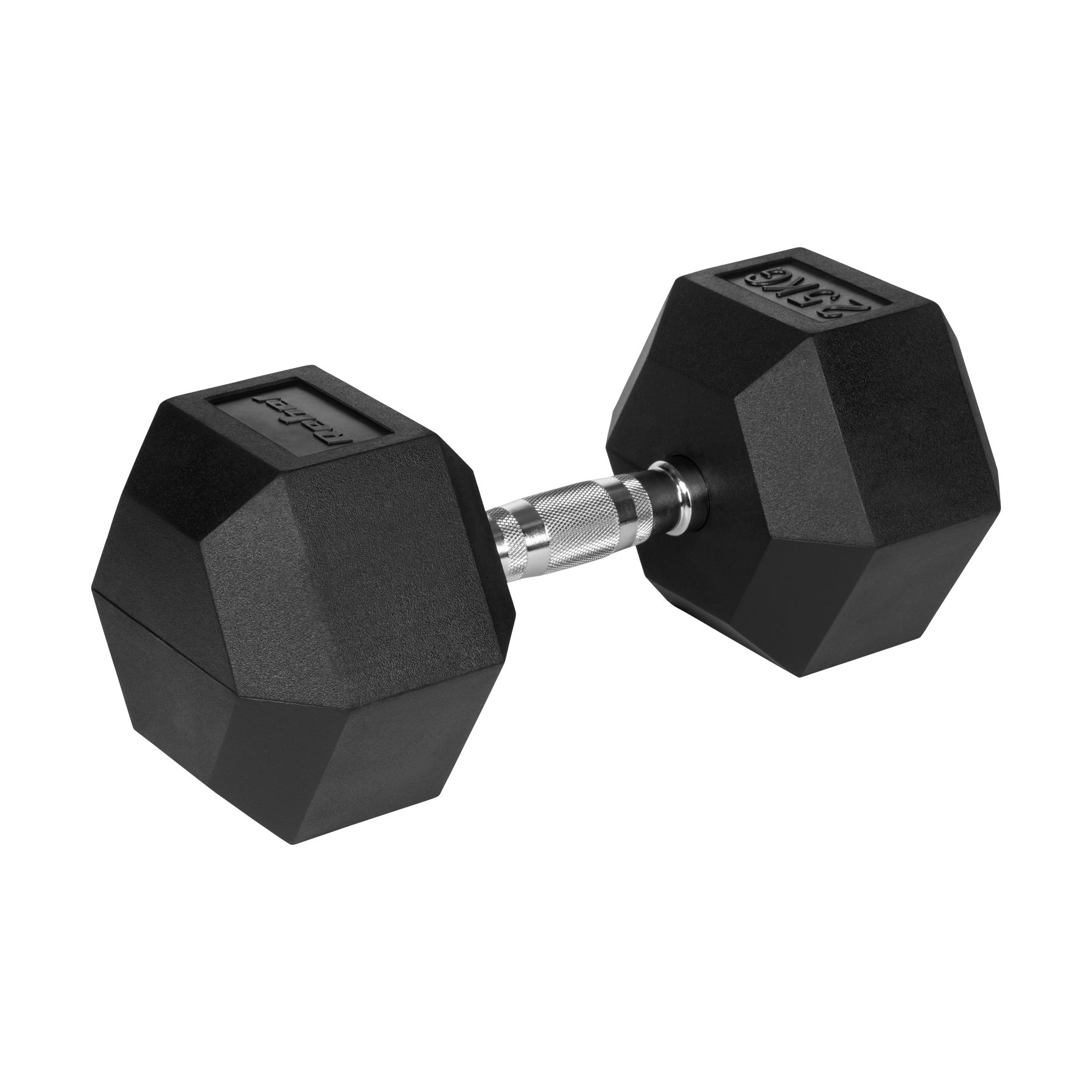 Rubberized cast iron dumbbells HEX 2x15 kg REBEL ACTIVE