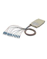 DIGITUS SpleiĂźkassette mit 12 Pigtails  vormontiert  LC  OM4