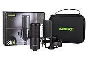 Shure SM4-K-KIT - condenser microphone  externally polarised  handle  popfilter  case