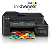Imprimanta multifunctionala inkjet ciss color Brother DCP-T720DW, A4, duplex, ADF, USB 2.0, Wi-Fi, 17 ppm negru, 16.5 ppm color