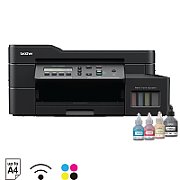 Imprimanta multifunctionala inkjet ciss color Brother DCP-T720DW, A4, duplex, ADF, USB 2.0, Wi-Fi, 17 ppm negru, 16.5 ppm color