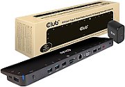 CLUB3D UNIVERSAL USB Gen1 Type-C Triple Display Dynamic PD Charging Dock with 65 Watt PS ( VGA  HDMI  DP  ETHERNET)