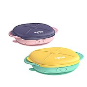 Farfurie silicon cu capac , galbena, U-Grow