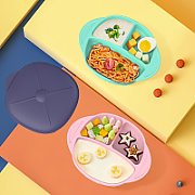 Farfurie silicon cu capac , mov, U-Grow