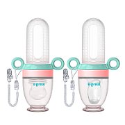 Dizpozitiv de hranire cu 2 tetine : suzeta fructe + lingurita, U-Grow