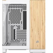 Carcasa CORSAIR 2500X Micro ATX Dual Chamber White/Bamboo Wood, Tempered Glass, mATX, Cooling Layout: Top: 3x120mm sau 2x140mm, Side: 2x120mm, Bottom: 3x120mm sau 2x140mm, Rear: 1x120mm, Expansion Slots 4, 2x2.5 SSD 2x3.5 HDD, no psu included