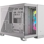 Carcasa CORSAIR iCUE LINK 2500X Micro ATX Dual Chamber White, Tempered Glass, mATX, Cooling Layout: Top: 3x120mm sau 2x140mm, Side: 2x120mm, Bottom: 3x120mm sau 2x140mm, Rear: 1x120mm, Expansion Slots 4, 2x2.5 SSD 2x3.5 HDD, no psu included