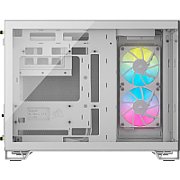 Carcasa CORSAIR iCUE LINK 2500X Micro ATX Dual Chamber White, Tempered Glass, mATX, Cooling Layout: Top: 3x120mm sau 2x140mm, Side: 2x120mm, Bottom: 3x120mm sau 2x140mm, Rear: 1x120mm, Expansion Slots 4, 2x2.5 SSD 2x3.5 HDD, no psu included