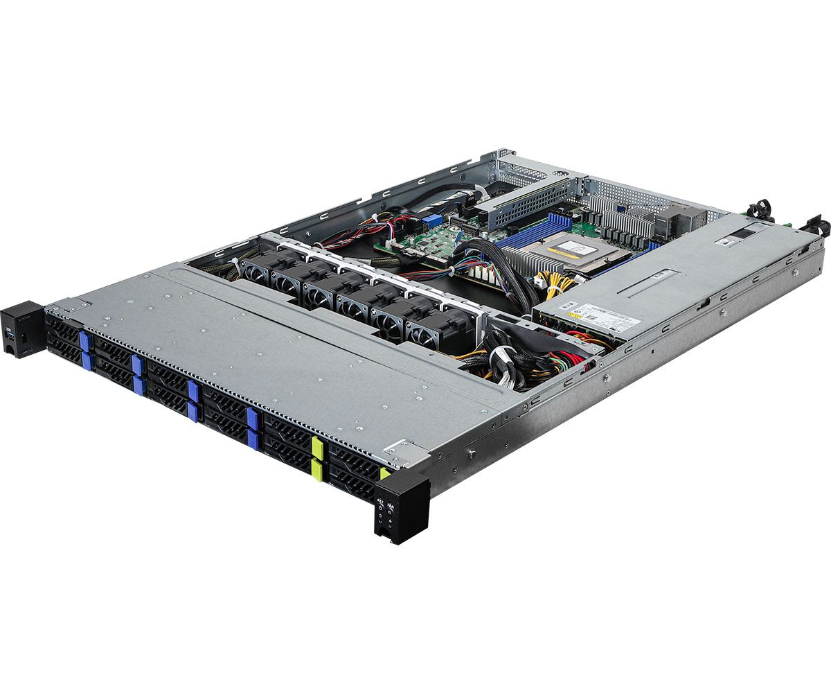 Platforma AsRock Rack (1U) 1U8S4E-GENOA/2T AMD Epyc 9005/9004 (8x 2 5  SATA HS  4x 2 5  NVMe HS  2xM.2  2x10Gbe  IPMI  1+1 750W)