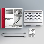 Stand de aluminiu HMC-STND cu HUB USB, HDMI, USB-A, PD 100W, LAN, 16 