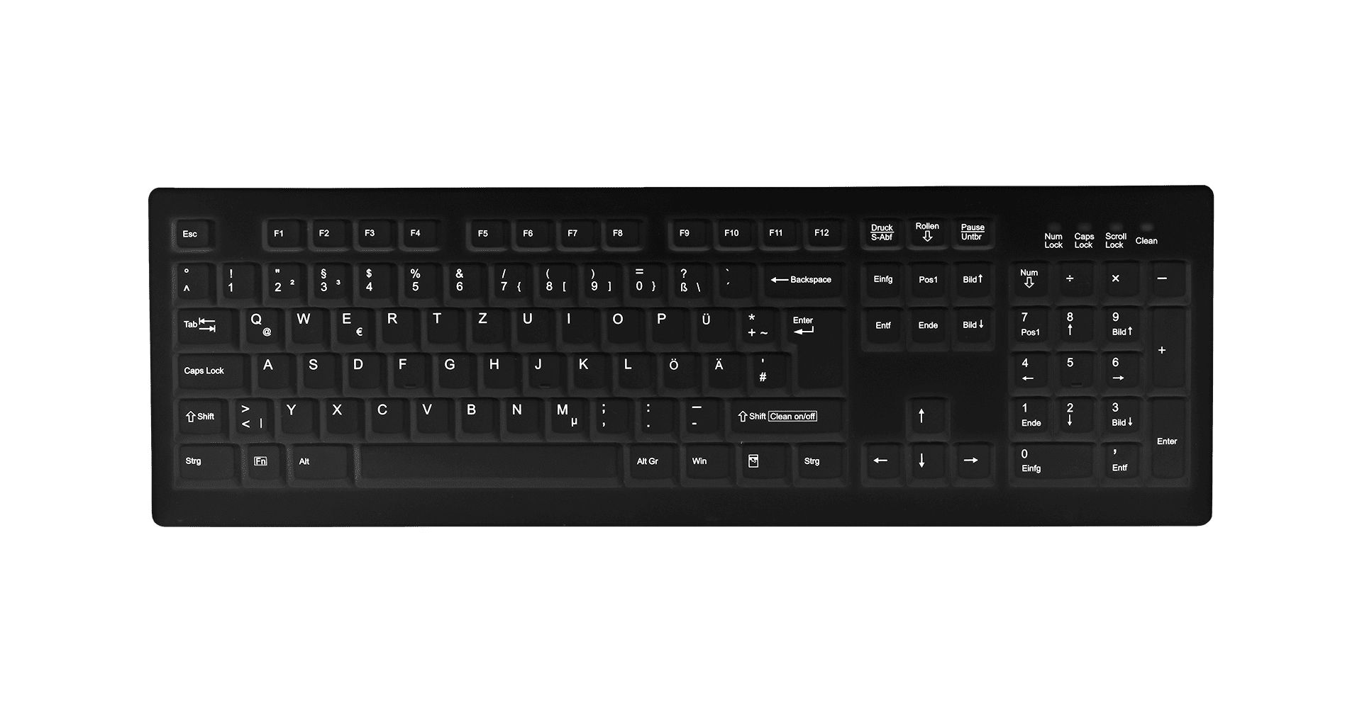 WIRELESS HYGIENE DESKTOP/KEYBOARD SEALED USB BLACK