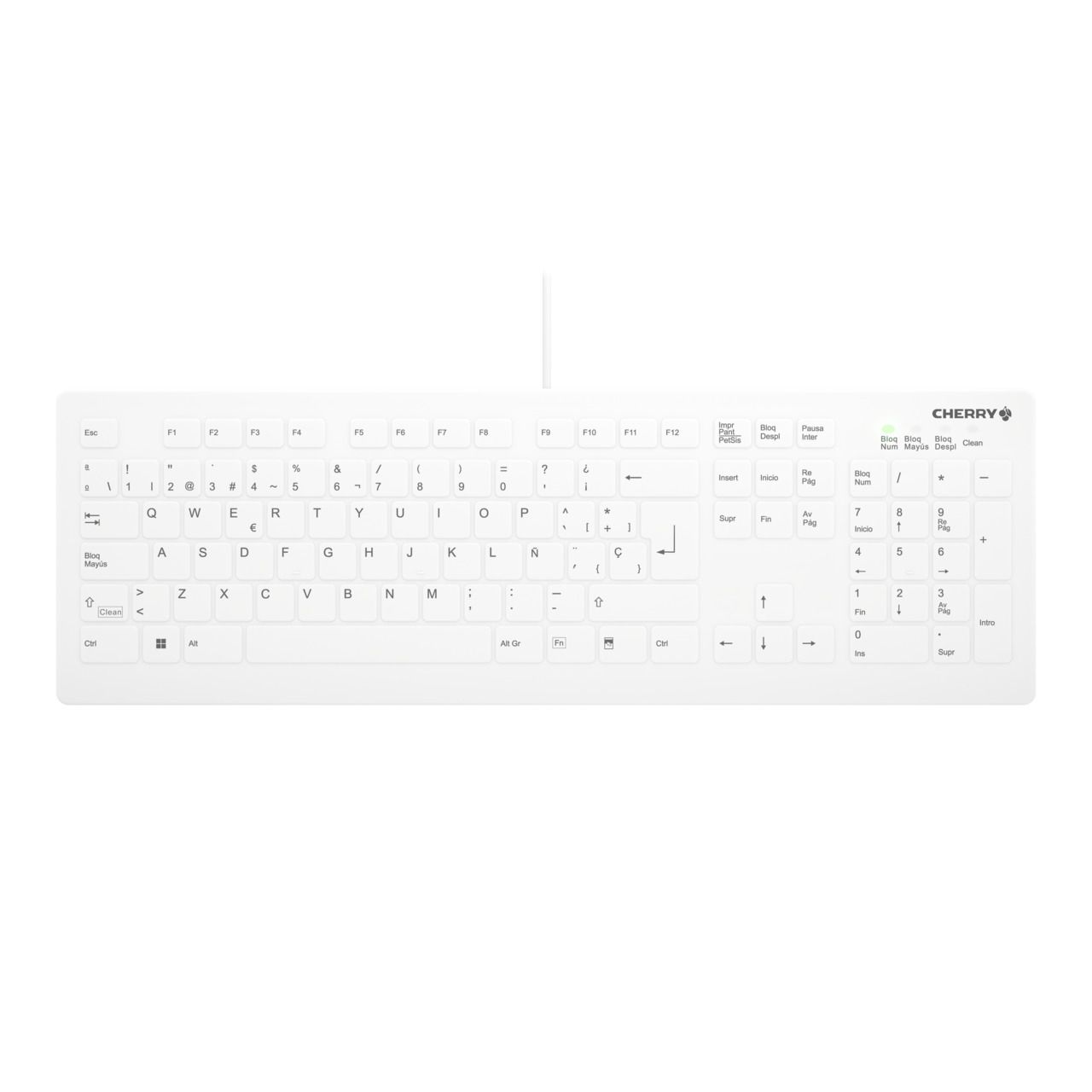 AK-C8112 MEDICAL KEYBOARD WHITE/