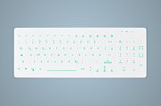 HYGIENE BACKLIT COMPACT/KEYBOARD WITH NUMPAD SEALED USB