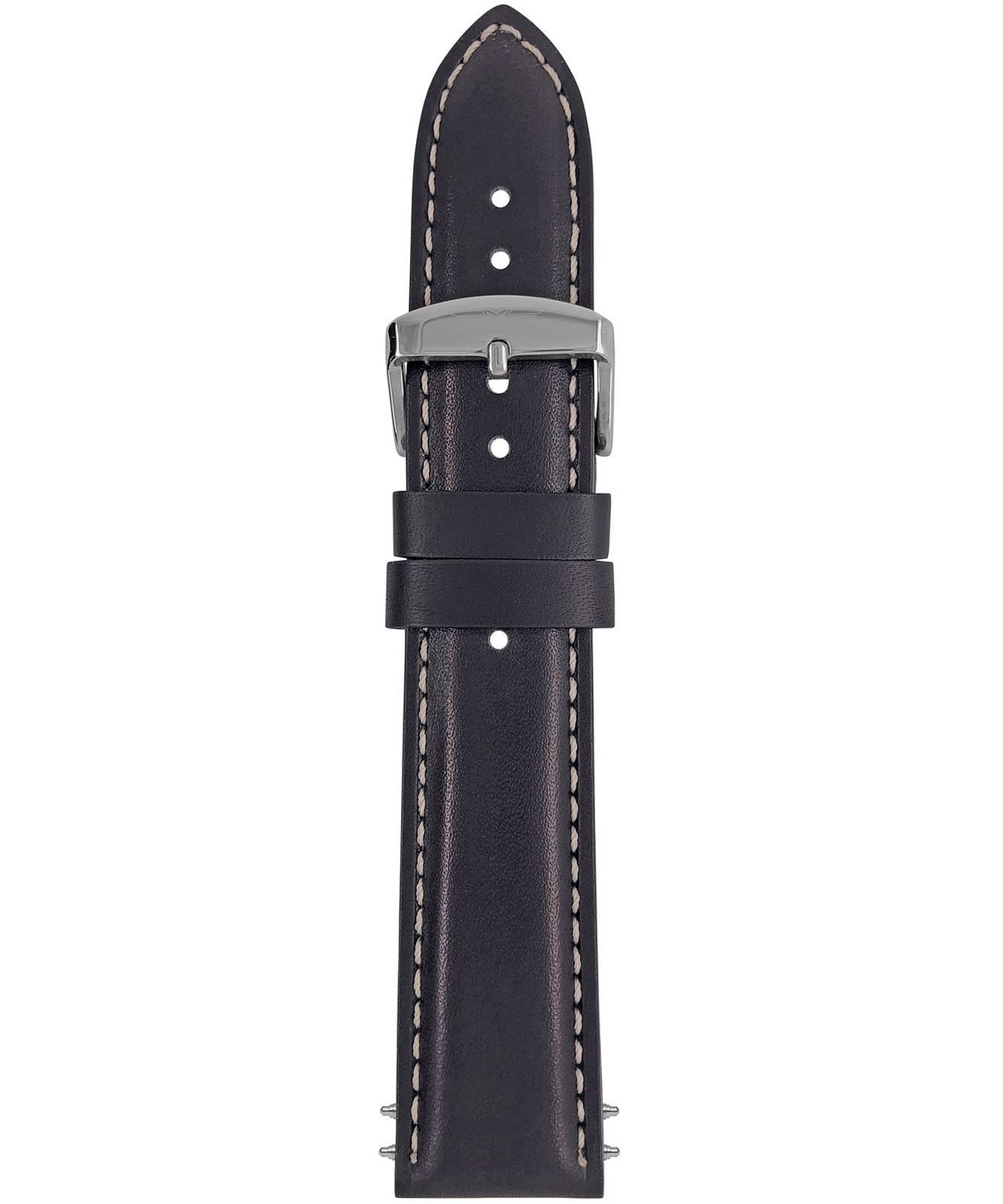 Zeppelin leather strap black  22 mm