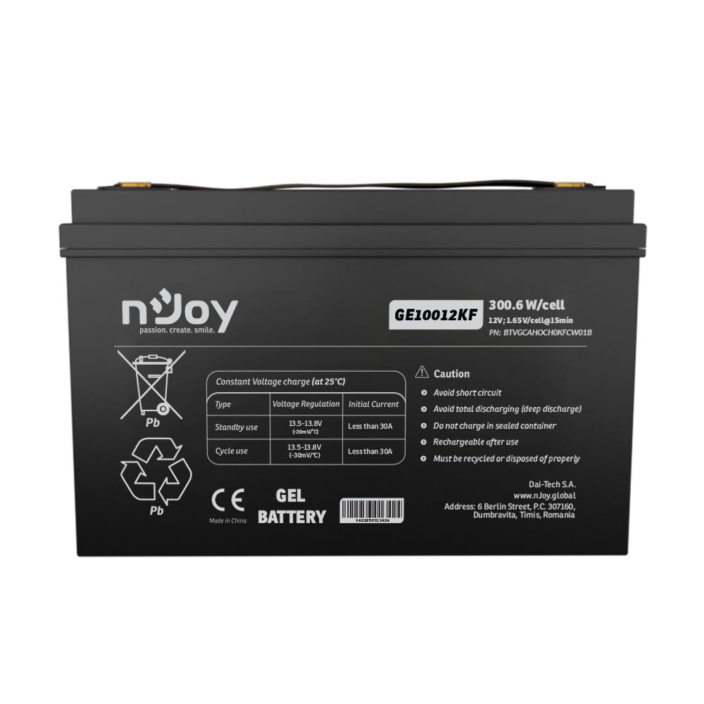 BATTERY 12V VRLA GE10012KF/BTVGCAHOCH0KFCW01B NJOY
