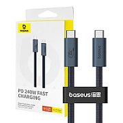 CABLU alimentare si date Baseus Flash Series 2 USB4, Fast Charging Data Cable pt. smartphone, video 8K@60Hz, USB Type-C la USB Type-C 240W, 1m, negru  P10311803111-00  (timbru verde 0.08 lei) - 6932172648817