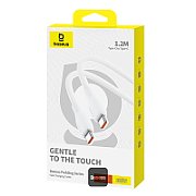 CABLU alimentare si date Baseus Pudding Series, Fast Charging Data Cable pt. smartphone, USB Type-C la USB Type-C 100W, 1.2m, alb  P10355702221-B1  (timbru verde 0.08 lei) - 6932172650230
