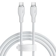 CABLU alimentare si date Baseus Pudding Series, Fast Charging Data Cable pt. smartphone, USB Type-C la USB Type-C 100W, 1.2m, alb  P10355702221-B1  (timbru verde 0.08 lei) - 6932172650230