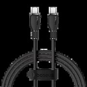 CABLU alimentare si date Baseus Pudding Series, Fast Charging Data Cable pt. smartphone, USB Type-C la USB Type-C 100W, 1.2m, negru  P10355702111-B1  (timbru verde 0.08 lei) - 6932172650223