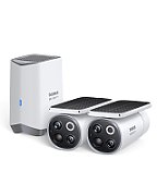 CAMERA IP Exterior Baseus S1 Pro, 3K, 2560 x 1440, kit 2 camere + panou solar + acumulator integrat, unghi pana la 120 grade, IP67, dist. IR 30 m, tip lentila fixa 3 mm, 3 Mpx, wireless + RJ-45, slot SD card,  S0TX002131  (timbru verde 0.8 lei)