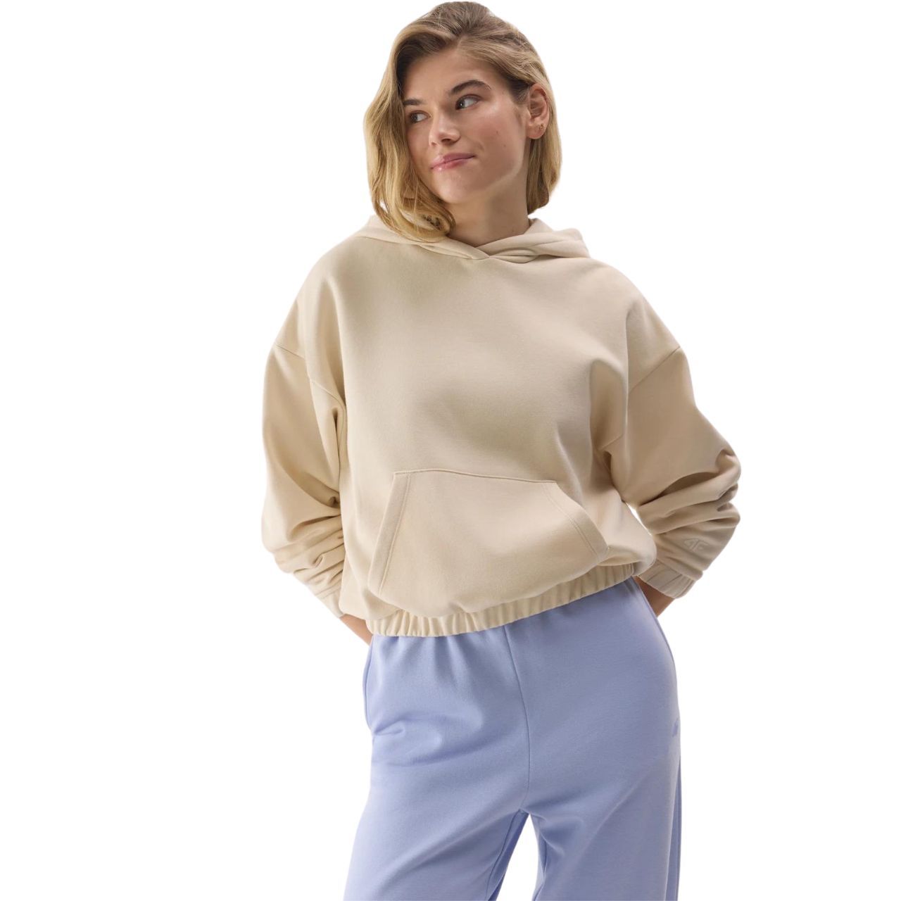 Bluza polarowa damska 4F F031 kremowa 4FAW23UFLEF031 12S XL