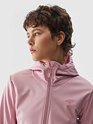 Kurtka damska softshell 4F F215 jasny róż 4FWSS24TSOFF215 56S S