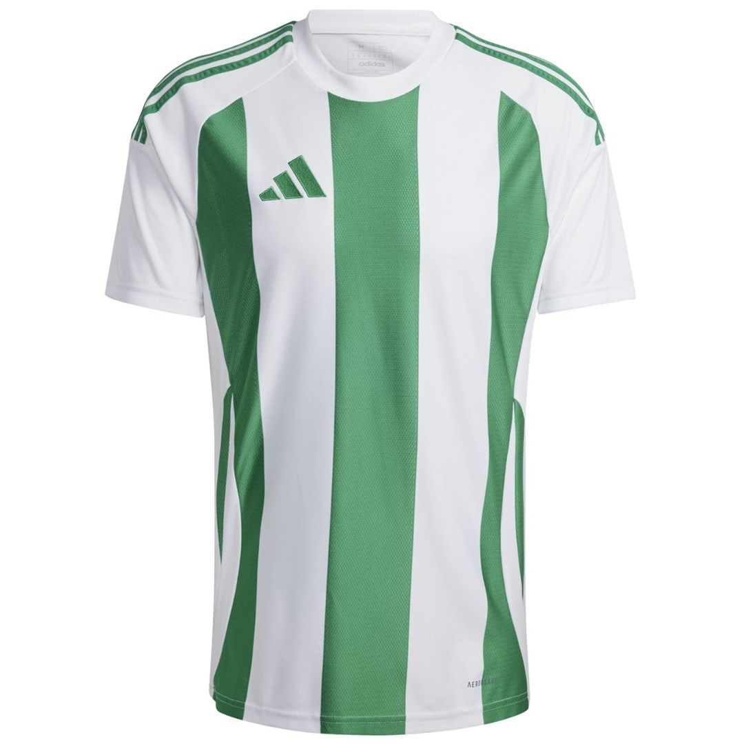 Koszulka męska adidas Striped 24 Jersey biało-zielona IW2148 L
